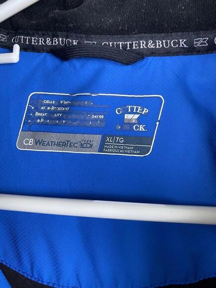 Cutter & Buck Windbreaker Mens XL Blue Black Half Zip  Jacket - Picture 5 of 14